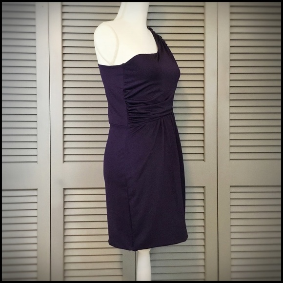 Apollo Deep Purple One Shoulder Special Occasion, Prom, Cocktail, Dress - Picture 4 of 8